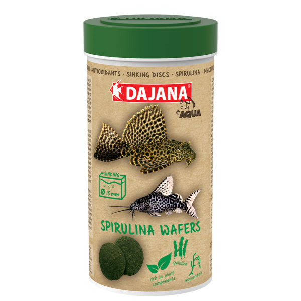 SPIRULINA Wafers (100 мл/40 г) Спец корм для донних травоїдних риб в чіпсах