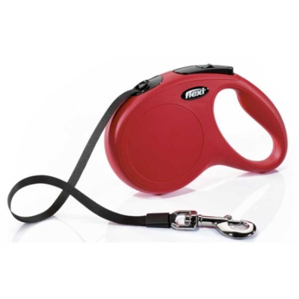 Рулетка FLEXI Classic S 5м до 15 кг стрічка червона (3204)