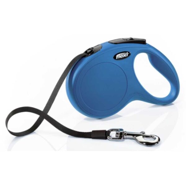 Рулетка FLEXI Classic S 5м до 15 кг стрічка синя (3211)