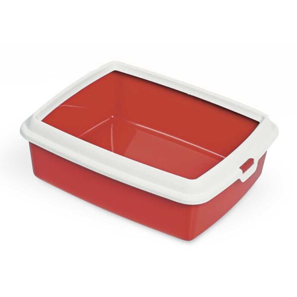 Туалет для котів з рамкою HYDRA MINI RED 43x31x12