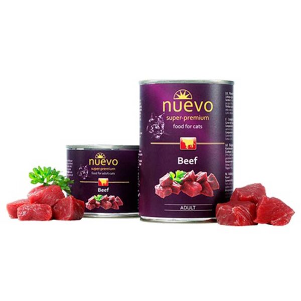 Корм конс NUEVO ADULT з яловичиною для котів 200 г