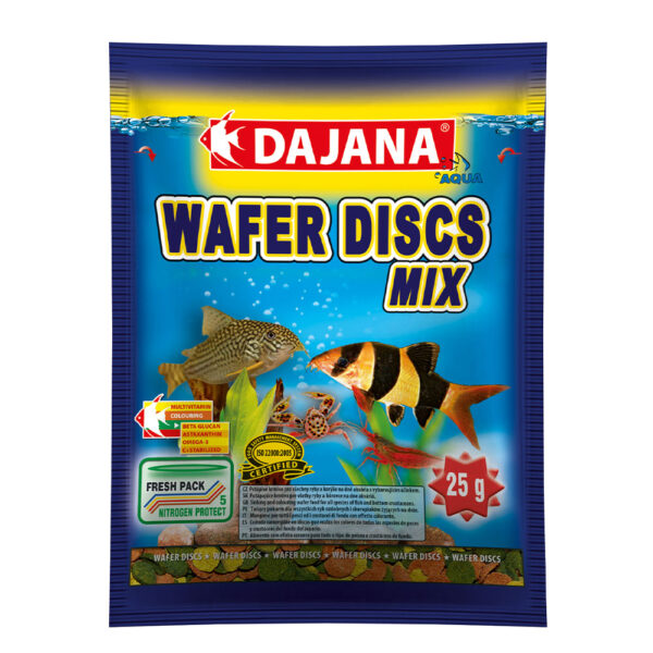 WAFER DISCS mix (80 мл/25 г) Корм для всіх видів кольорових донних риб в чіпсах