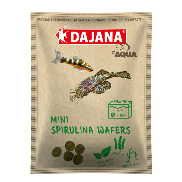 SPIRULINA MINI Wafers (80 мл/10 г)Спец корм для донних травоїдних риб в чіпсах