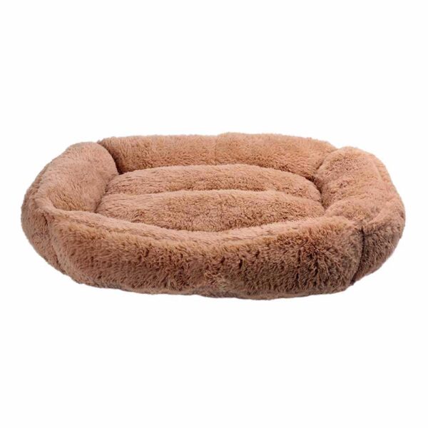 Лежак плюшевий для тварини BROWNIE.прямокутний (коричневий) 62*44*22 см 15 кг M