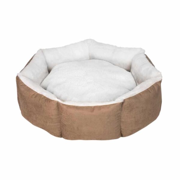 Лежак для тварини CUPCAKE круглий (коричневий/сірий) 98 см 35 кг XL
