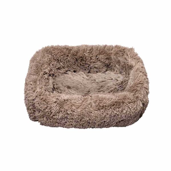 Лежак плюшевий для тварини PONCHIK прямокутний (коричневий) 95*70*22 см 40 кг XL