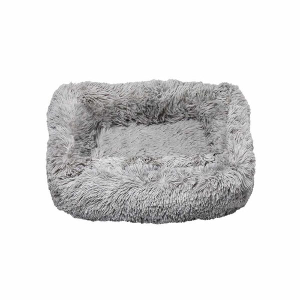 Лежак плюшевий для тварини PONCHIK прямокутний (сірий) 95*70*22 см 40 кг XL