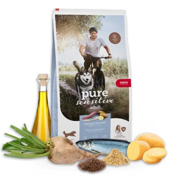 MERA ps fresh meat Hering&Kartoffel корм для дорослих собак із свіжим м'ясом оселедця і картоплі, без/зерн 12.5 кг