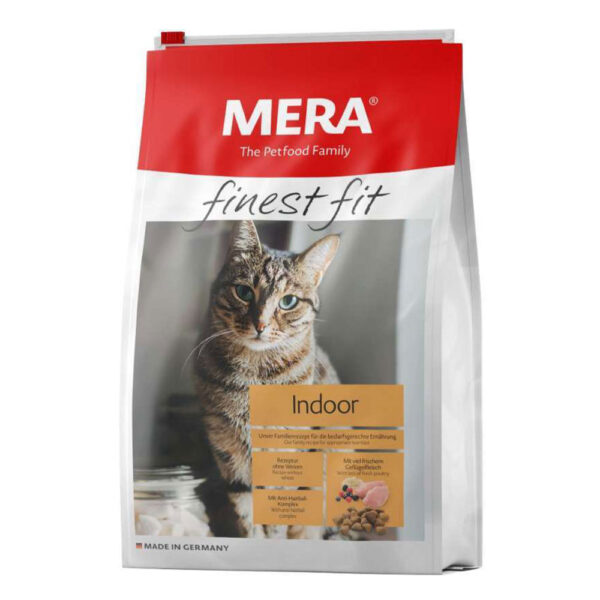 MERA finest fit Indoor корм для котів які утримуються у приміщенні із свіжим м'ясом птиці та лісовими ягодами