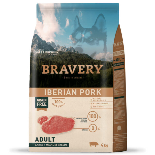 BRAVERY Iberian Pork Large/Medium Adult сухий корм для дорослих собак cередніх та великих порід з іберійською свининою