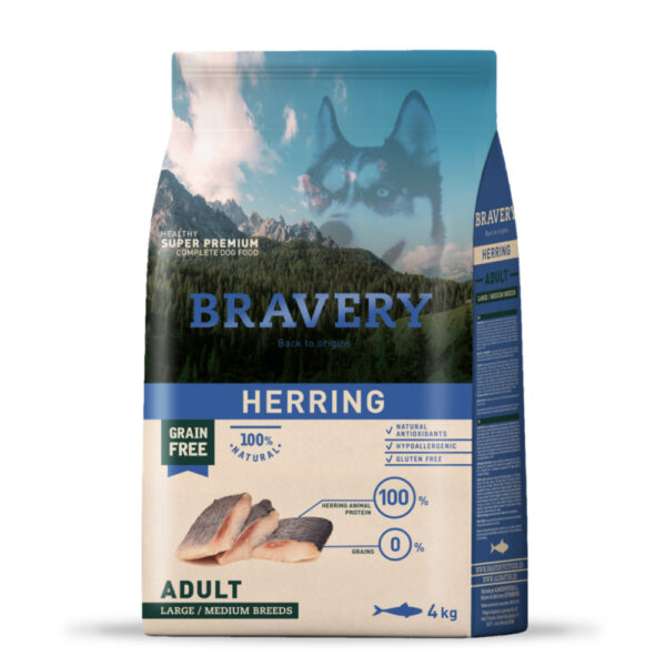 BRAVERY Herring Large/Medium Adult сухий корм для дорослих собак cередніх та великих порід з оселедцем