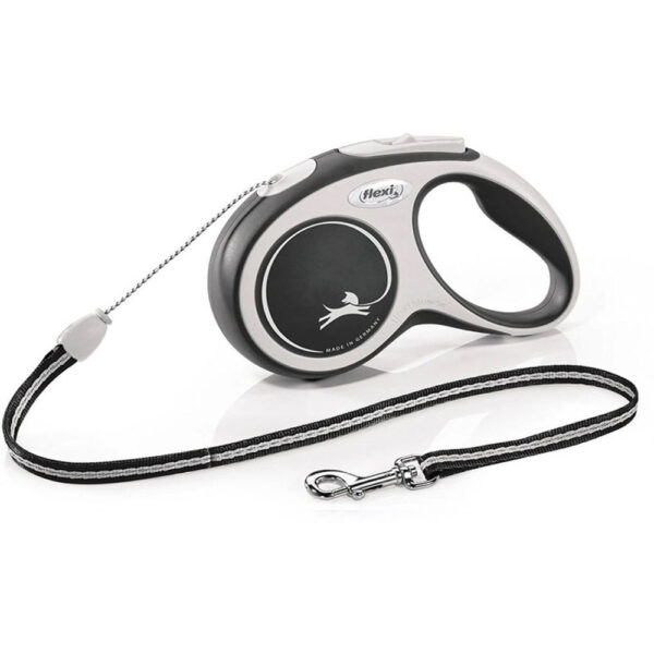 Рулетка FLEXI New Comfort Cord S 5м до 12 кг шнур чорна (2847)