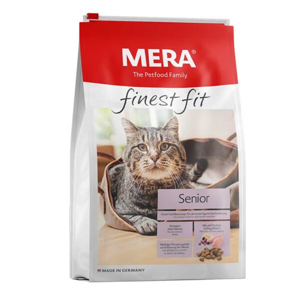MERA finest fit Senior корм для котів похилого віку (8+) із свіжим м'ясом птиці та лісовими ягодами 400 г