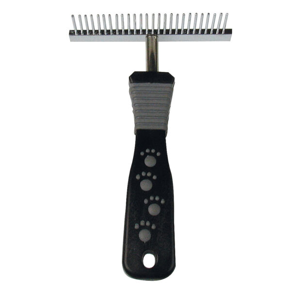 гребінець-граблі однорядні з пласт.ручкою Dog Salon 8*12.6 см