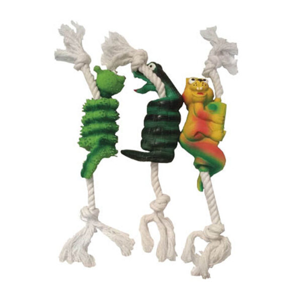Іграшка для собак Toys Fun латексні фигурки з мотузкою 38 см