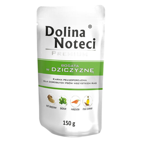 Пауч Dolina Noteci Premium для собак з дичиною 150 г