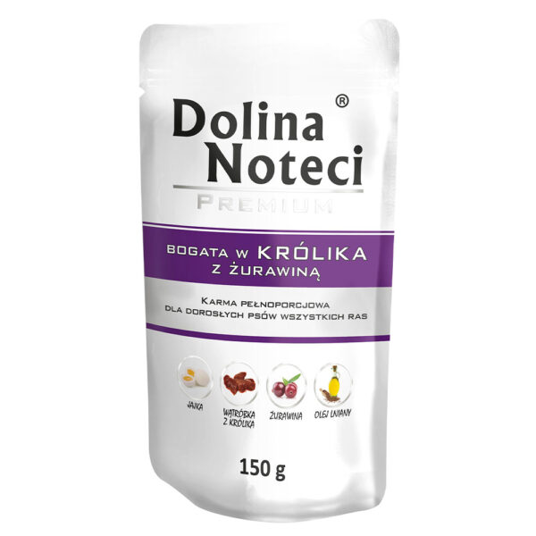 Пауч Dolina Noteci Premium для собак з кролик з журавлиною 150 г