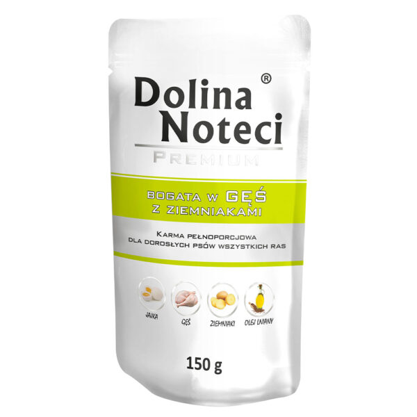 Пауч Dolina Noteci Premium для собак з гускою та картоплею 150 г