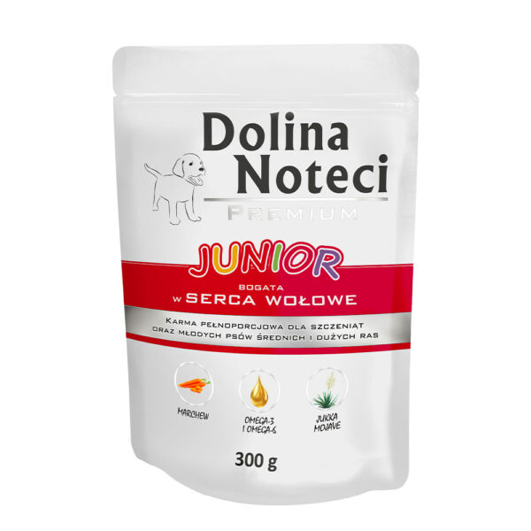 Пауч Dolina Noteci Premium для цуценят з яловичим сердцем 300 г