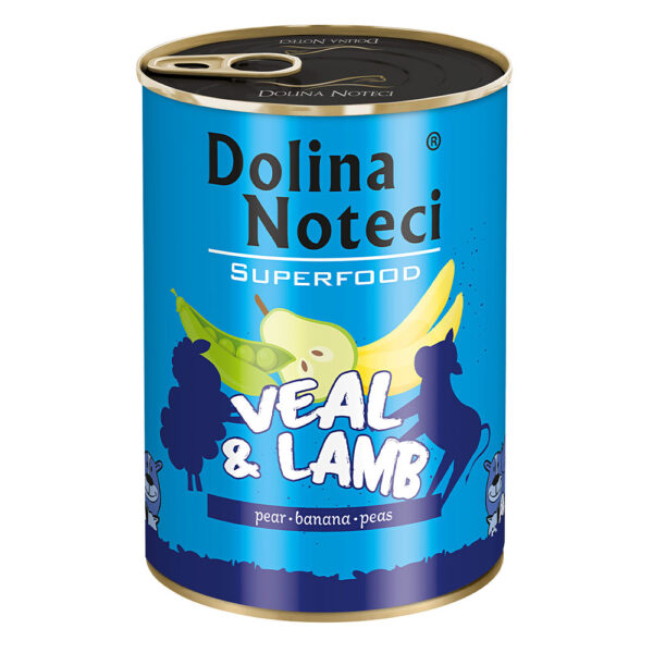 Консерва Dolina Noteci Superfood для cобак з телятиною та бараниною