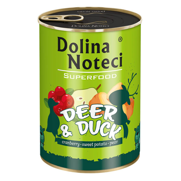 Консерва Dolina Noteci Superfood для cобак з олениною та качкою