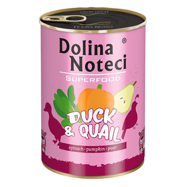 Консерва Dolina Noteci Superfood для cобак з качки та перепілки