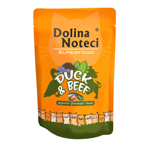 Пауч Dolina Noteci Superfood для котів з качкою і яловичиною 85 г