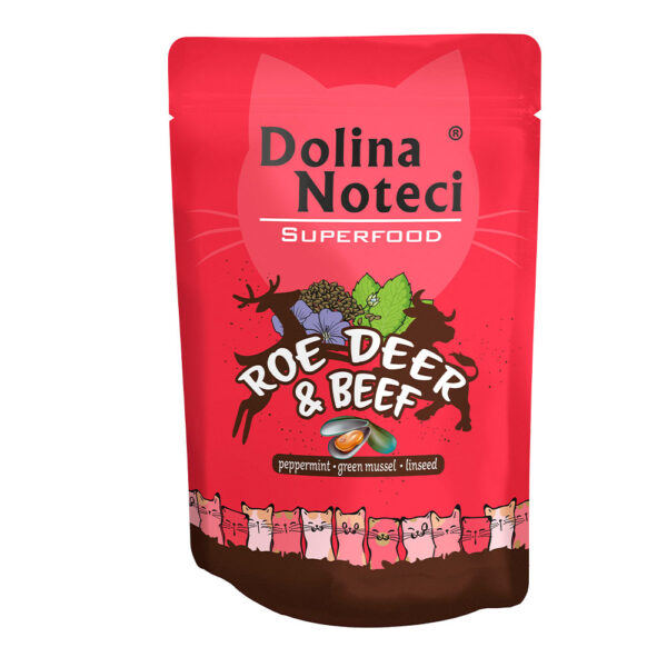 Пауч Dolina Noteci Superfood для котів з косулею і яловичиною 85 г