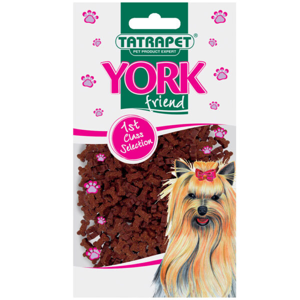 Ласощі для собак York снекі-кісточки з куркою та яловичиною 90 г