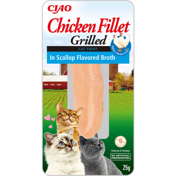 Ласощі INABA "Grilled" для котів куряче філе на гилі в бульйоні з гебінця 25 г