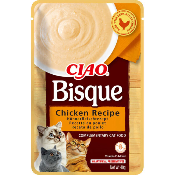 Пауч INABA "CIAO Bisque" для котів з куркою (пюре) 40 г