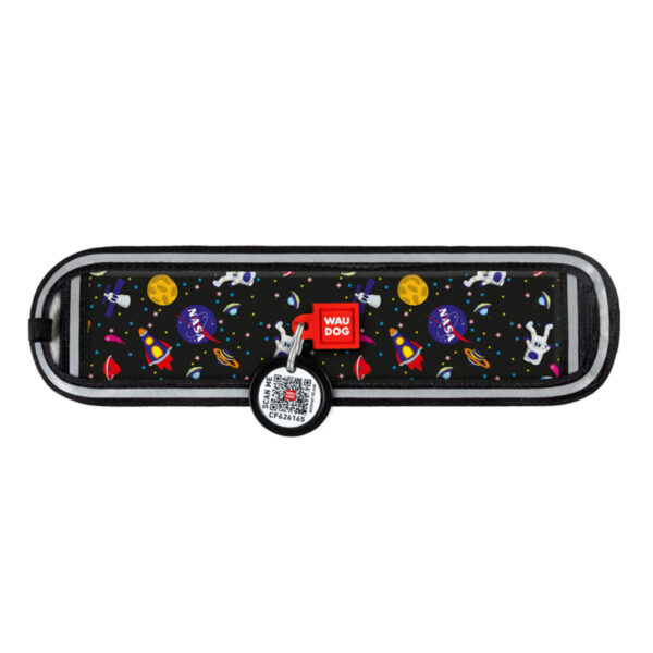 Ергономічна накладка на нашийник WAUDOG Nylon з QR-паспортом малюнок "NASA" - Image 2