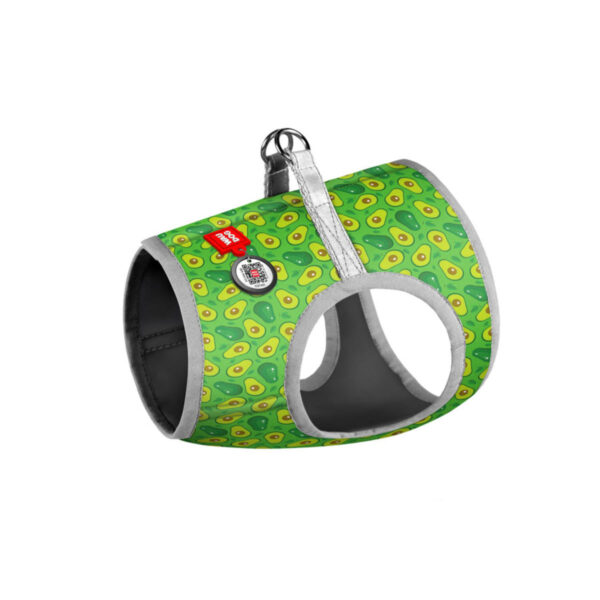Шлея для собак м'яка WAUDOG Clothes з QR паспортом малюнок "Авокадо" - Image 14
