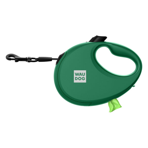 Повідець-рулетка для собак WAUDOG R-leash з контейнером для пакетів світловідбивна стрічка - Image 64