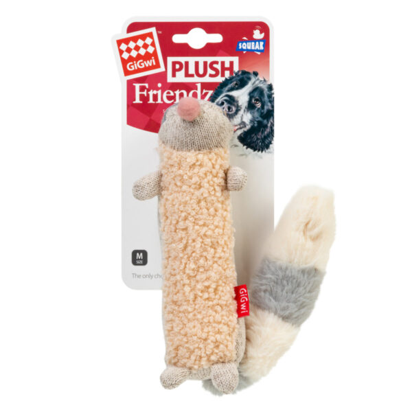 Іграшка для собак Єнот з пищалкою GiGwi Plush, текстиль, 17 см - Image 2