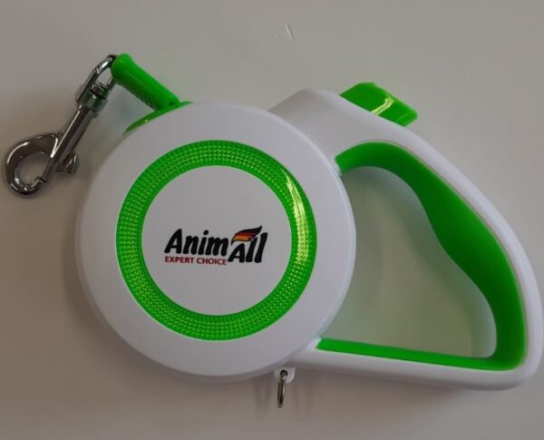 AnimAll рулетка-поводок REFLECTOR до 25 кг/5метра М Салатовий-білий