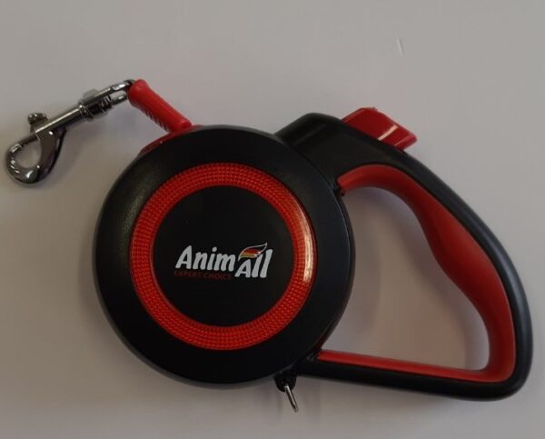 AnimAll рулетка-поводок REFLECTOR до 50 кг/5метра розмір L Червоний-чорний MS7110-5M