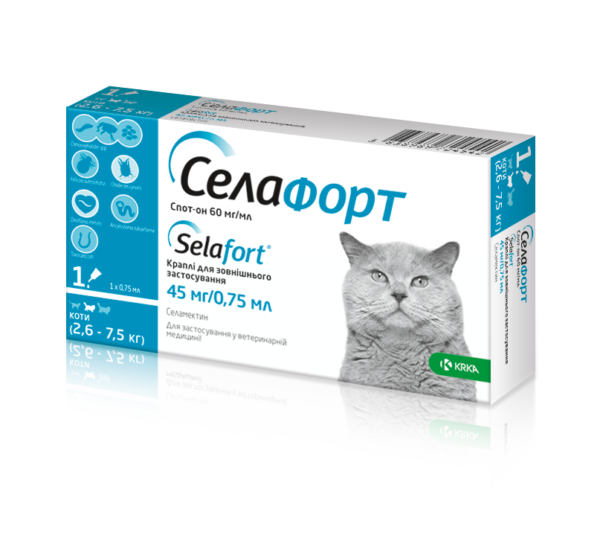 Селафорт спот он, розч..1х45 0.75 мл ( для котів)