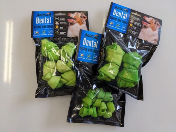 AnimAll Dental кістка мюнхенська вузлова №5 зі спіруліною, 10-12 см 2 од.