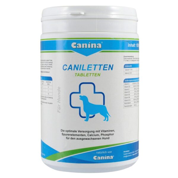 Вітаміни Canina Caniletten комплекс для дорослих собак 1000 г (500 табл)