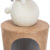 Дряпка Trixie Будинок з кулею для котів, МДФ/джут/плюш, 36х50 см (сіро-коричневий) - Image 3
