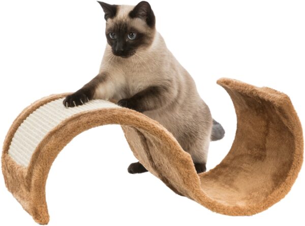 Дряпка Trixie Wavy для котів із сизалю/плюшева, 29х18х50 см (коричнева) - Image 2