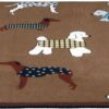 Килимок Trixie FunDogs для собак плюшевий з собачками, 90х68 см (коричневий)