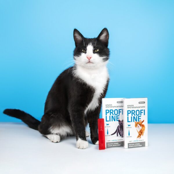 Краплі Provet Profiline для котів 4-8 кг, 4 піпетки по 1.0 мл (інсектоакарицид) - Image 5