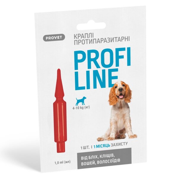 Краплі Provet Profiline для собак 4-10 кг, 1 піпетка 1.0 мл (інсектоакарицид)