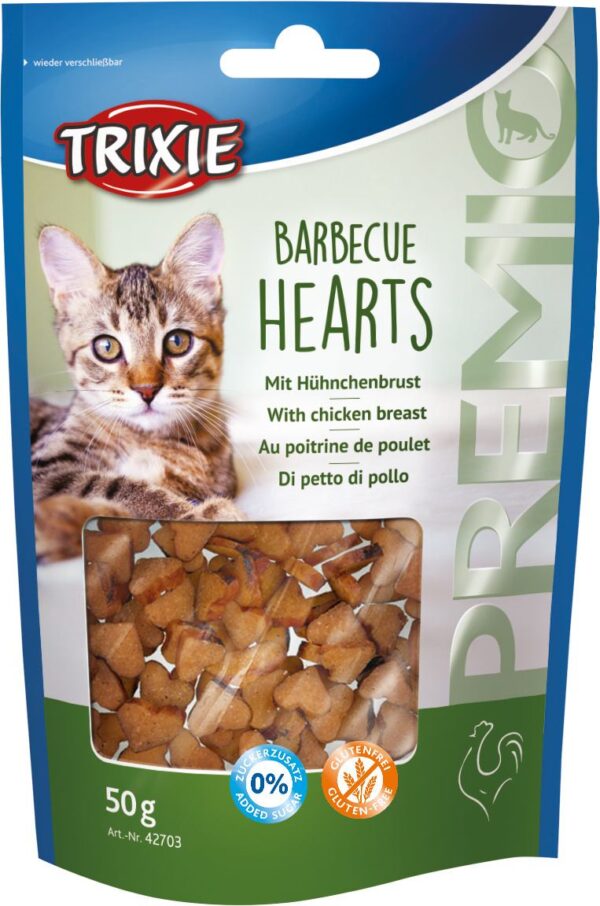 Ласощі Trixie Premio Barbecue Hearts для котів курка, 50 г