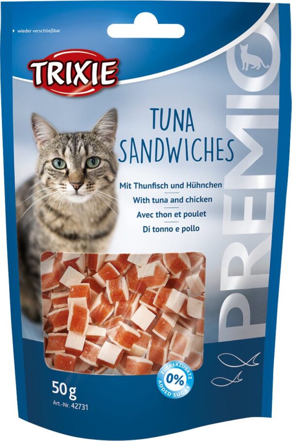 Ласощі Trixie Premio Tuna Sandwiches для котів тунець з куркою, 50 г