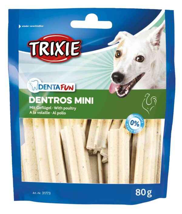 Ласощі Trixie Denta Fun Dentros Mini для собак домашня птиця, 80 г