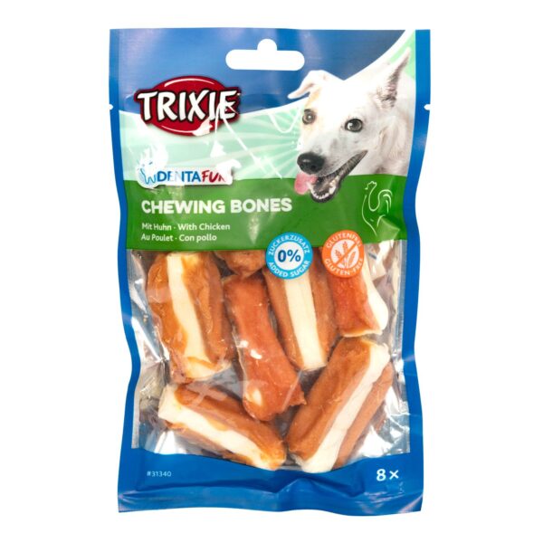 Кісточка Trixie Denta Fun для чищення зубів собак з куркою, 5 см, 120 г, 8 шт