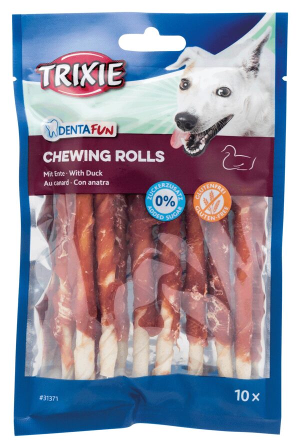 Паличка Trixie Denta Fun для чищення зубів собак з качкою, 12 см, 80 г, 10 шт